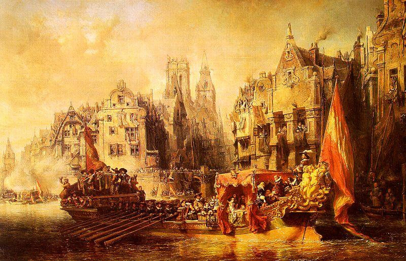  Eugene Isabey Arrival of the Duke of Alba at Rotterdam in 1567